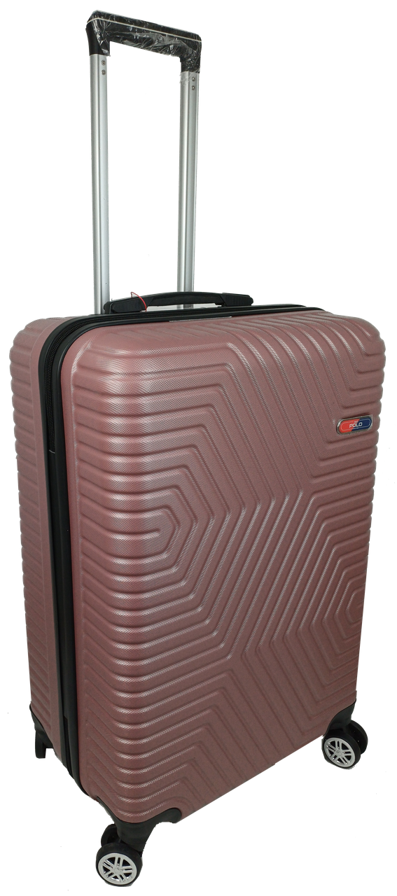Валіза на колесах пластикова GD Polo середня 70 л Пудра