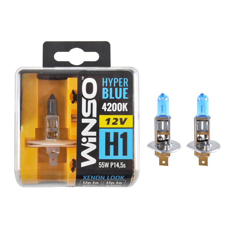 Галогенна лампа Winso Set Hyper Blue H1 12 В 55 Вт P14.5s 4200K 2 шт. (712150)