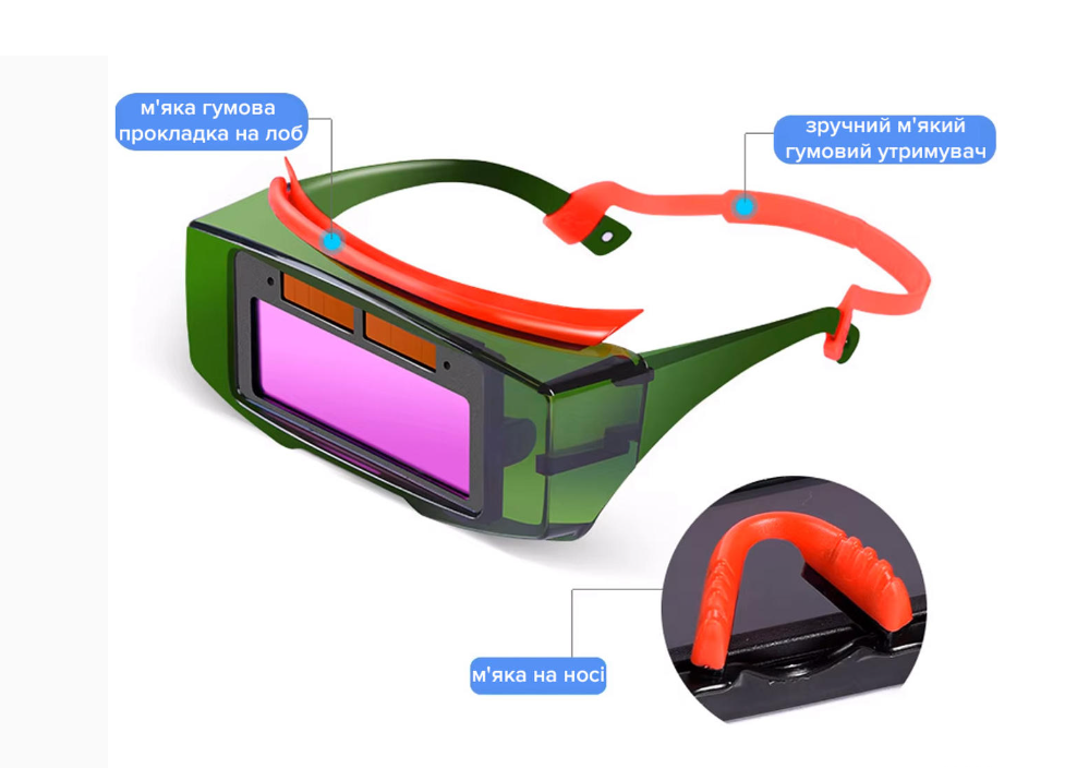 Очки сварочные панорамные с автозатемнением и боковым обзором Хамелеон (23163035) - фото 3 Очки сварочные панорамные с автозатемнением и боковым обзором Хамелеон (23163035) - фото 3
