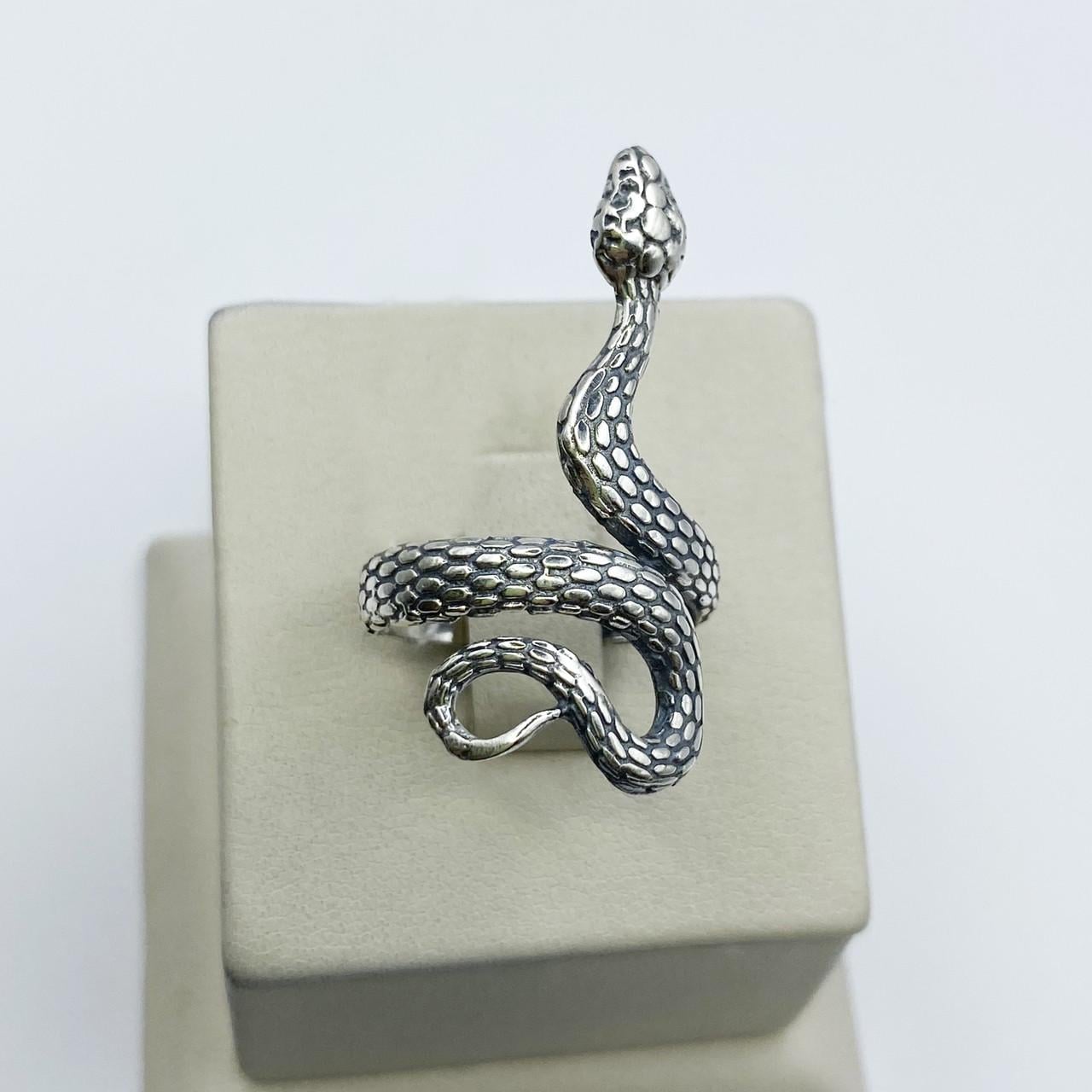 Кольцо серебряное Змея р. 18 3,93 г (1960044939)