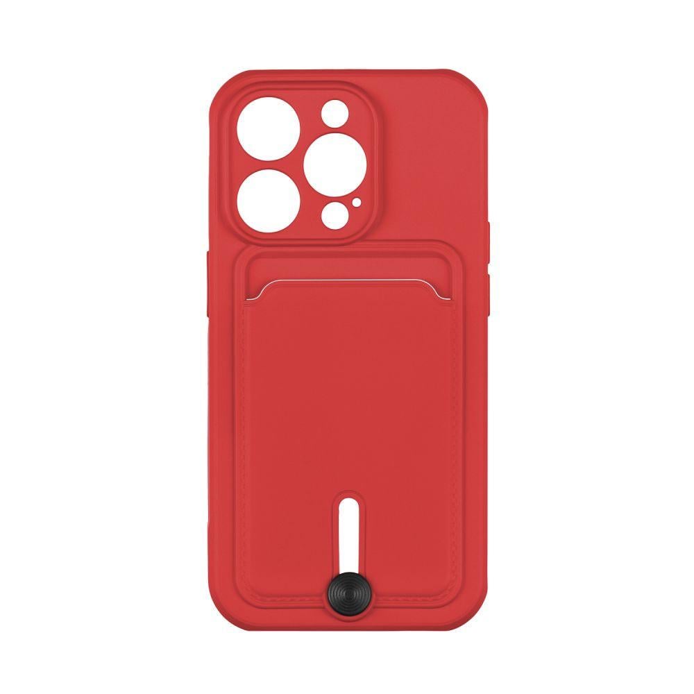 Чехол Epik Colorfull Pocket Card с карманом для карт для iPhone 14 Pro Red