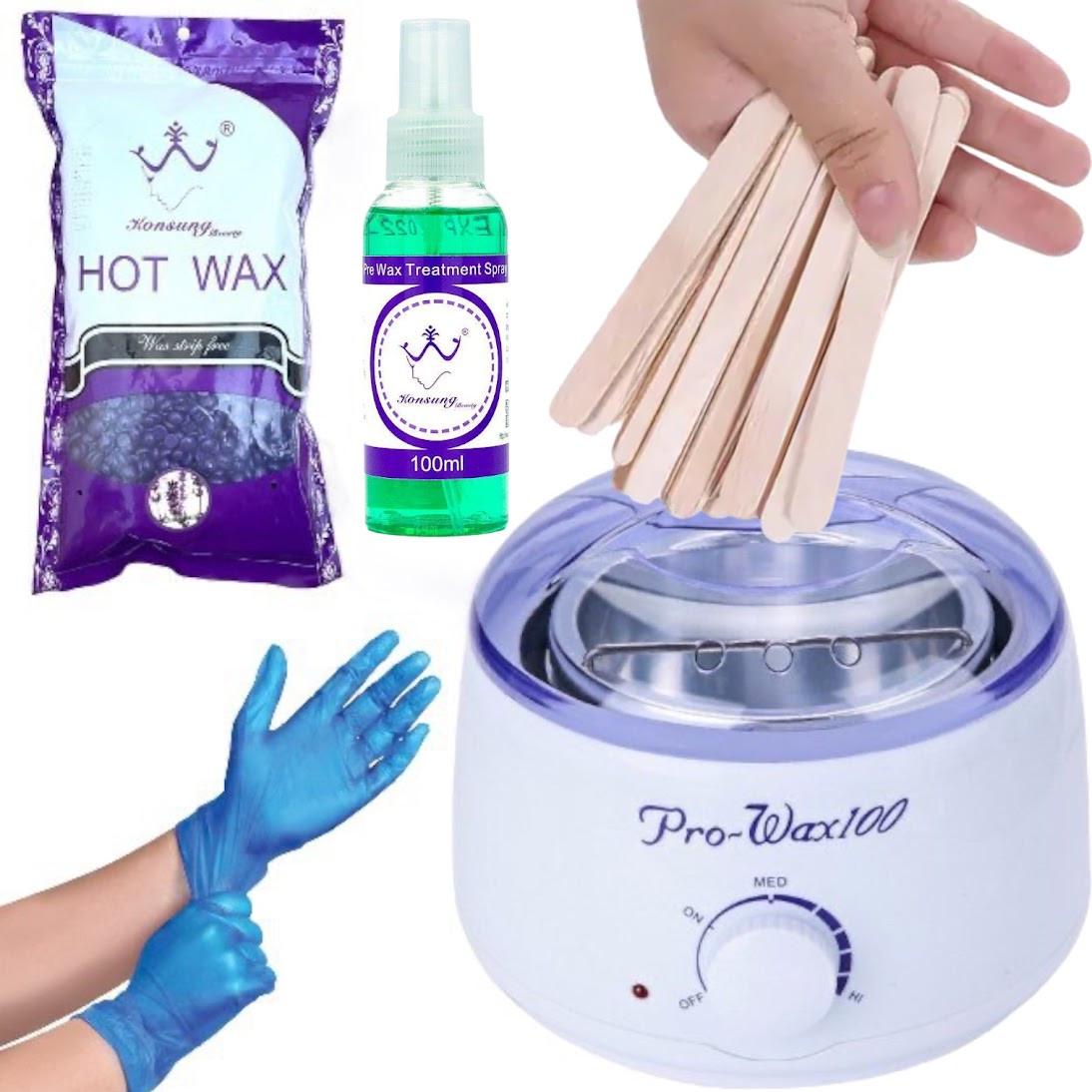 Стартовый набор для депиляции с воскоплавом Pro Wax 100 воском 100 гр и средствами до/после депиляции №2 Стартовый набор для депиляции с воскоплавом Pro Wax 100 воском 100 гр и средствами до/после депиляции №2