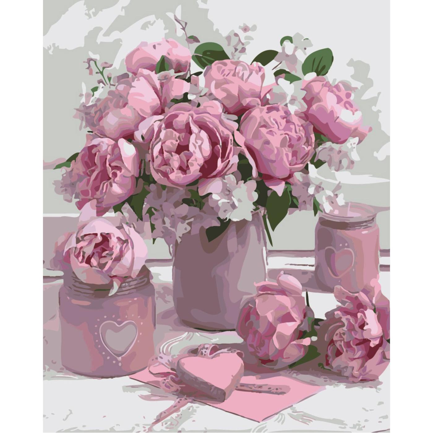 Картина по номерам Strateg Миловидный натюрморт на цветном фоне 40x50 см (Str-SY6512.)