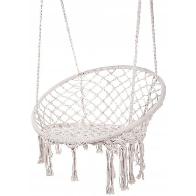 Качели-кресло подвесная Bonro B-092 бразилийская 120 кг Бежевый (2371521065)