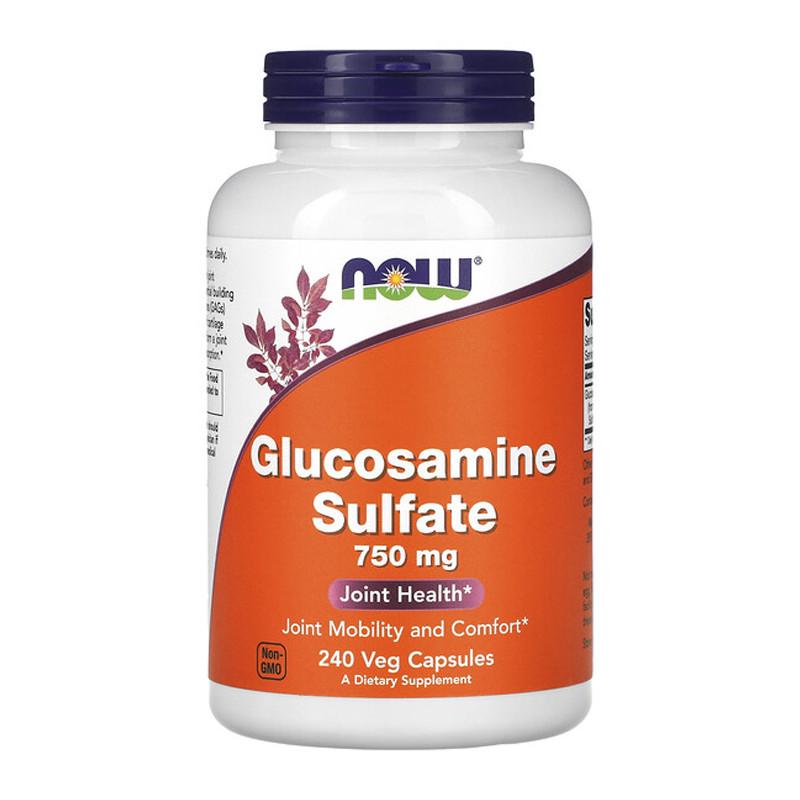 Глюкозамін NOW Glucosamine Sulfate 750 мг 240 капс. (08762-01)