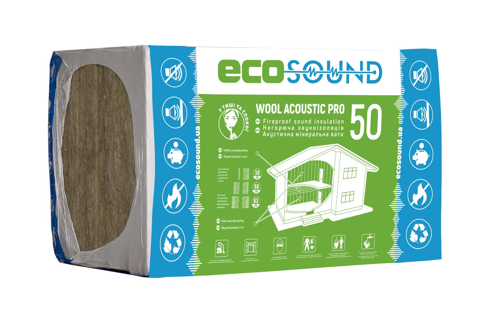 Звукоізоляційна вата Ecosound Wool Acoustic Pro (1886)