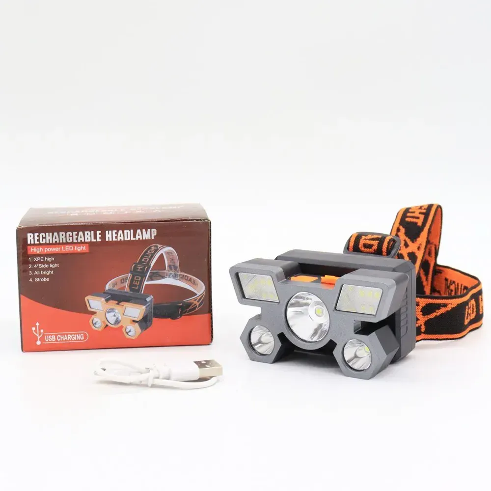 Фонарь налобный аккумуляторный с USB 5 диодов Smarter (234567567) - фото 11 Фонарь налобный аккумуляторный с USB 5 диодов Smarter (234567567) - фото 11