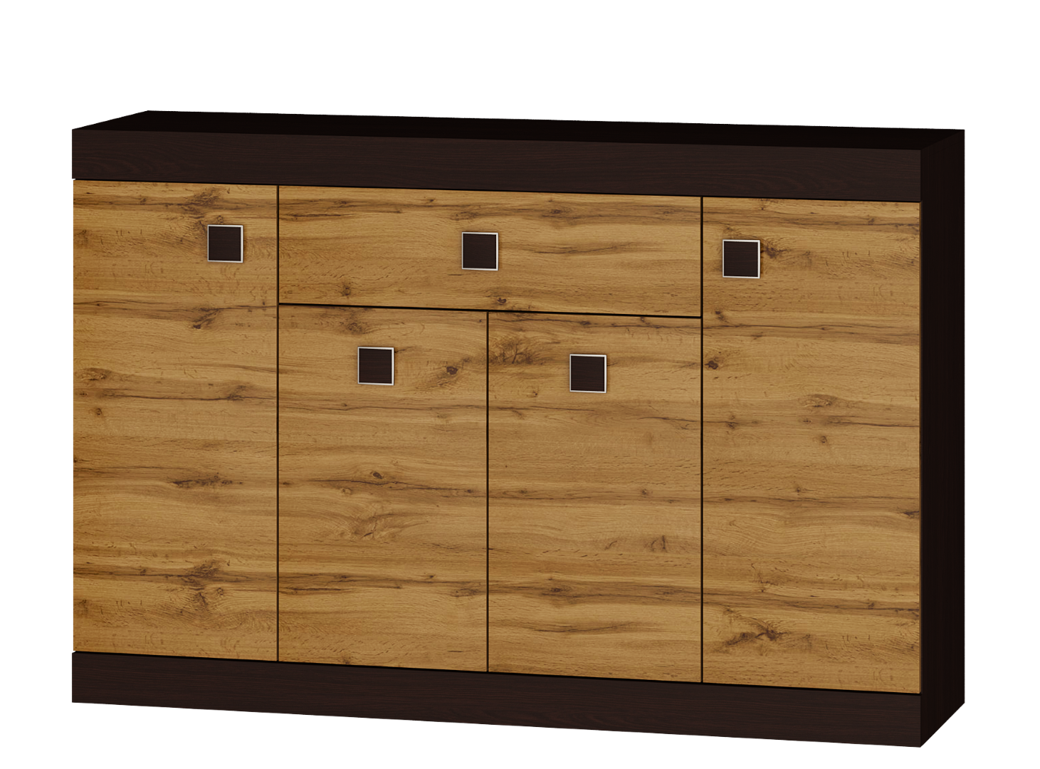 Комод Everest Соната 7 1400х376х931 мм Венге темний/Дуб крафт золотий (11241) - фото 1