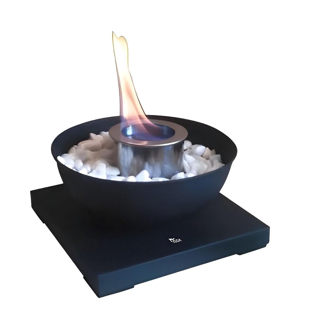 Биокамин DuraHealth Sibyl полукруглый 18х18х11 см Черный