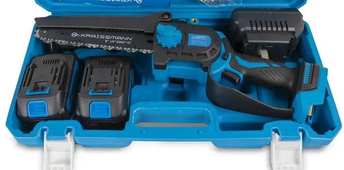 Пила цепная аккумуляторная бесщеточная KRAISSMANN 2033 AKS-BL 20/2 с удлинителем VS'2000 кейс/2 аккумулятора 4 Ач/шина 200 мм/подсветка (21498223) - фото 4 Пила цепная аккумуляторная бесщеточная KRAISSMANN 2033 AKS-BL 20/2 с удлинителем VS'2000 кейс/2 аккумулятора 4 Ач/шина 200 мм/подсветка (21498223) - фото 4