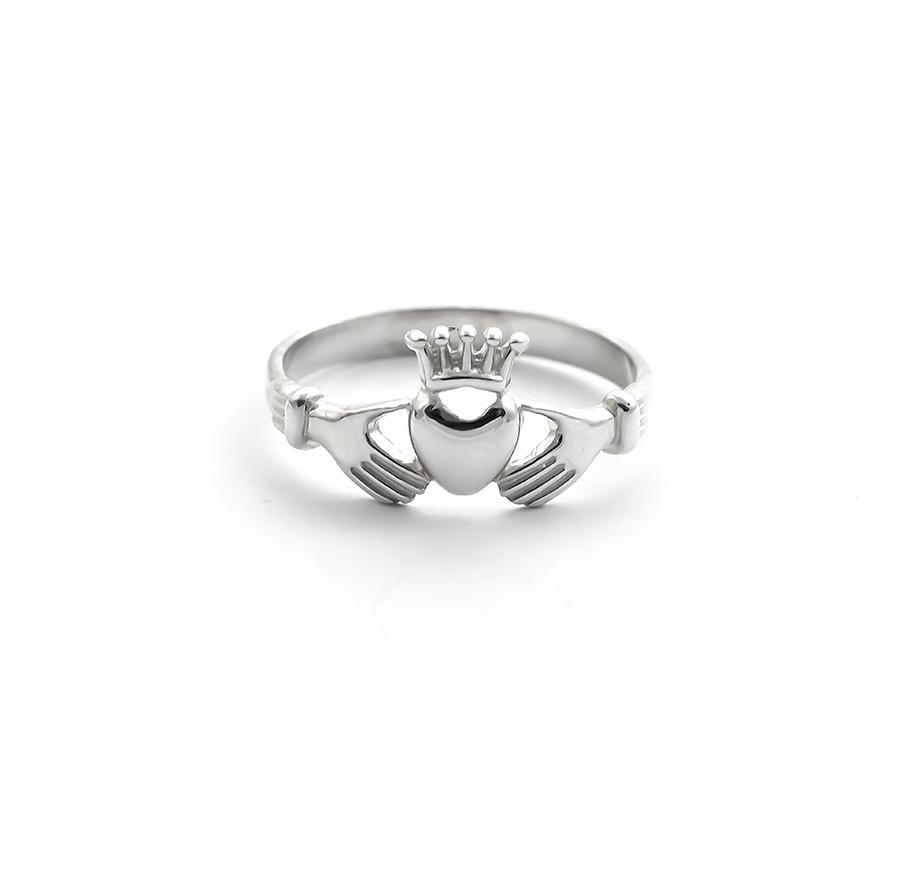 Кольцо кладдах Maxi Silver 7114 SE р. 18 (8711483)