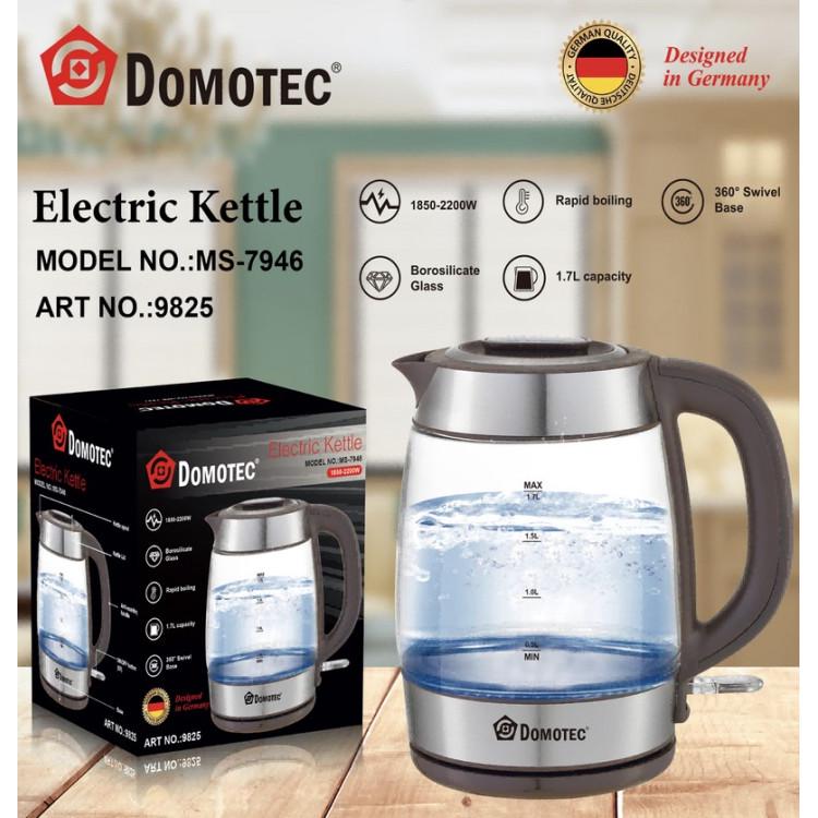 Электрический стеклянный чайник Domotec MS-7946 1,7 л 2200 Вт - фото 2 Электрический стеклянный чайник Domotec MS-7946 1,7 л 2200 Вт - фото 2