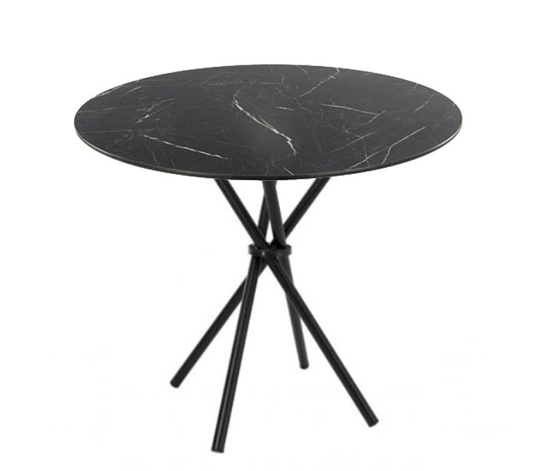 Стол обеденный круглый Group SDM Крос 80 см Черный