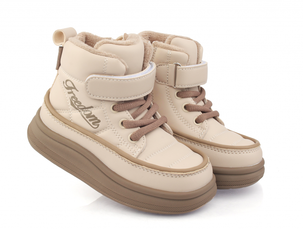 Осенние ботинки для девочек 11707 р. 27 Бежевый