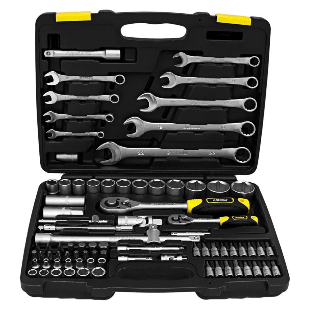 Набір насадок торцевих і біт Sigma CrV 1/4" & 1/2" 82 шт. (6001021) - фото 2