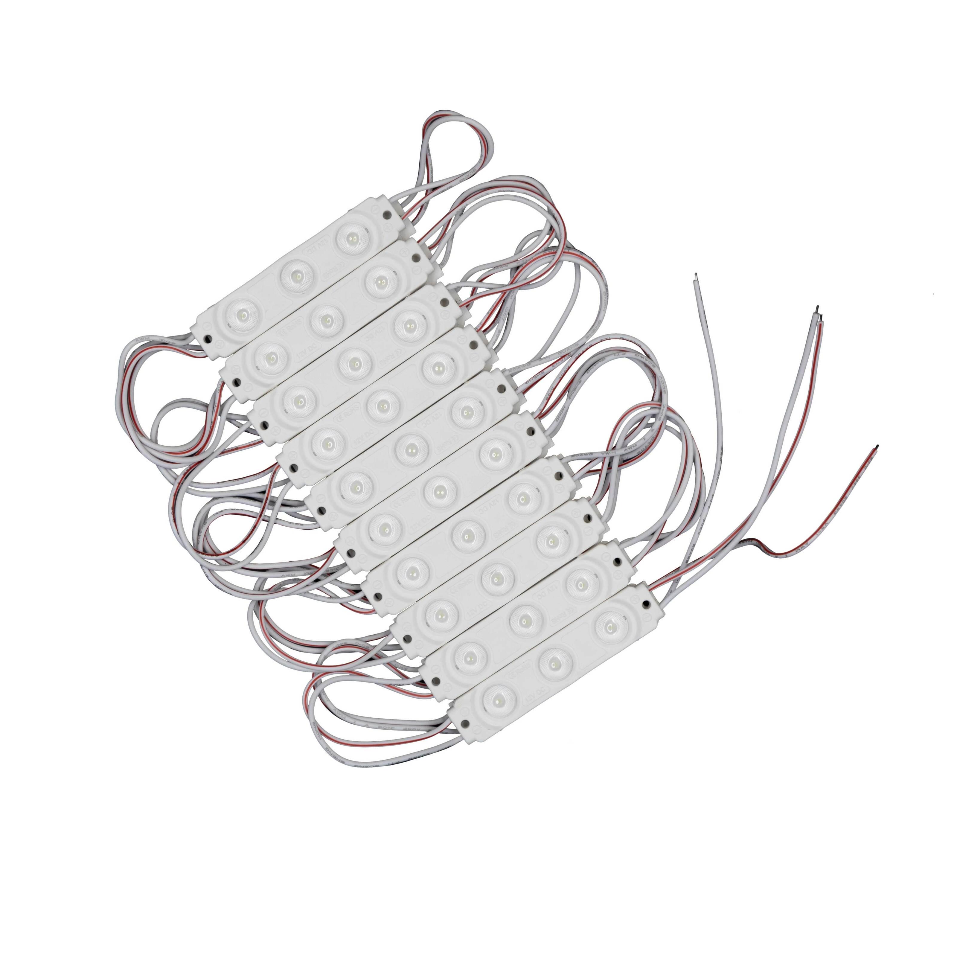 Світлодіодний модуль Prolum V2 SMD2835 3LED з лінзою 12V 0,72W Білий (30273865)