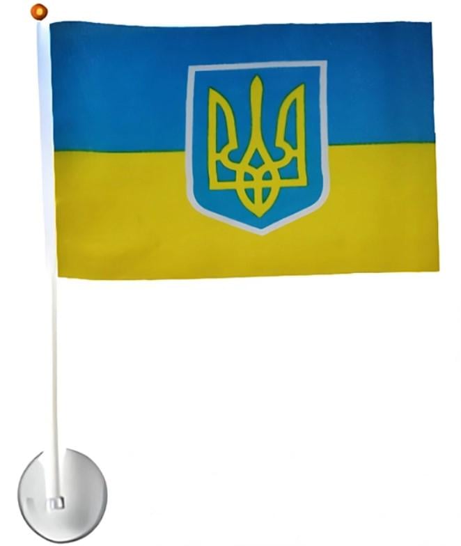 Флаг Украины Kayfovo K20-15-3 сувенирный с гербом/на ручке и присоске 20х15 см 3 шт. (28661) - фото 3 Флаг Украины Kayfovo K20-15-3 сувенирный с гербом/на ручке и присоске 20х15 см 3 шт. (28661) - фото 3