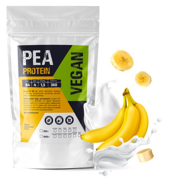 Протеин гороховый Vegan Банан 84% белка на 33 порции 1 кг (21-125-pp-b1)