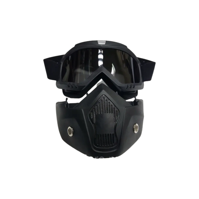 Маска-трансформер 3в1 протиударна маска/окуляри/респіратор Airsoft Чорний (MK001011)