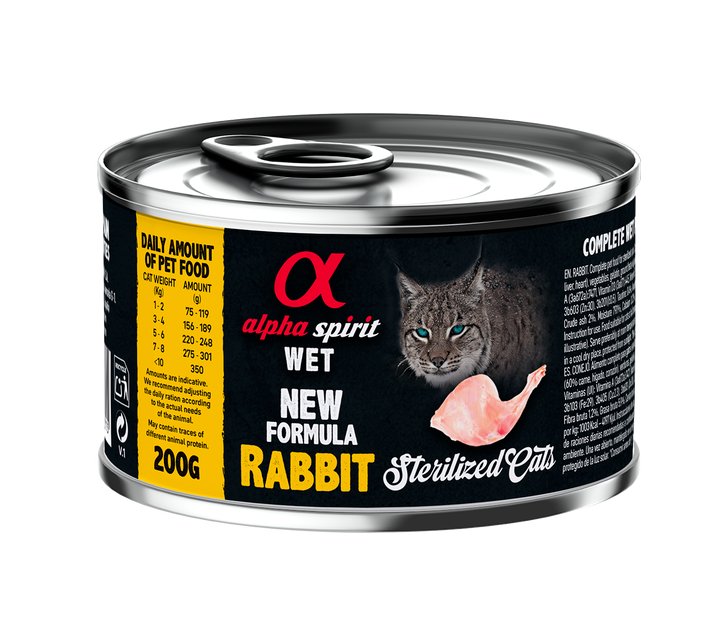 Корм вологий Alpha Spirit Rabbit Sterilized із кроликом для стерилізованих котів 200 г (as311315)