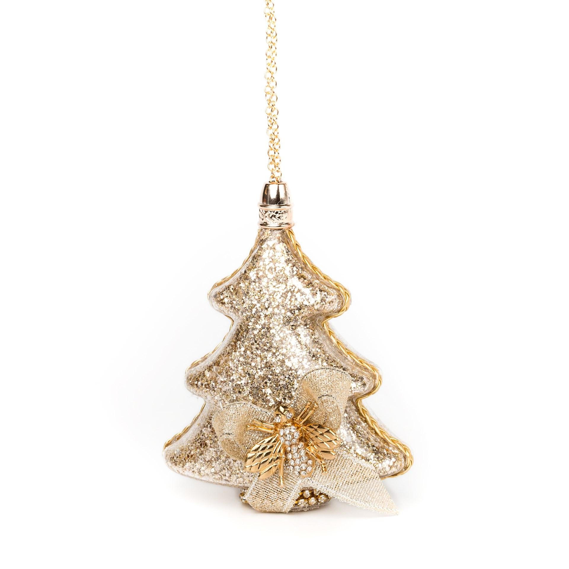 Іграшка на ялинку Флоріаль "Гетсбі" ялинка 12 см Золотий (5006)