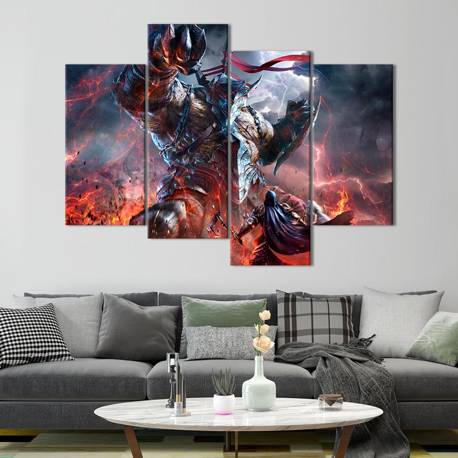 Настенний декор Битва с гигантом Lords of the Fallen 149x106 см (A143-4)