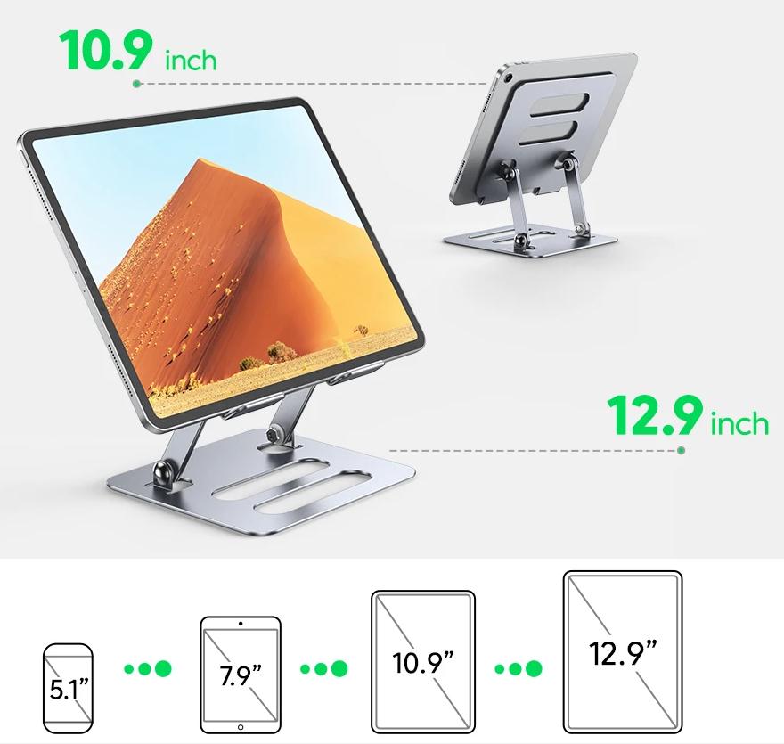 Підставка для планшета та ноутбука Earldom EH204 універсальна 5,1-12,9" Сірий (15297571) - фото 9 Підставка для планшета та ноутбука Earldom EH204 універсальна 5,1-12,9" Сірий (15297571) - фото 9