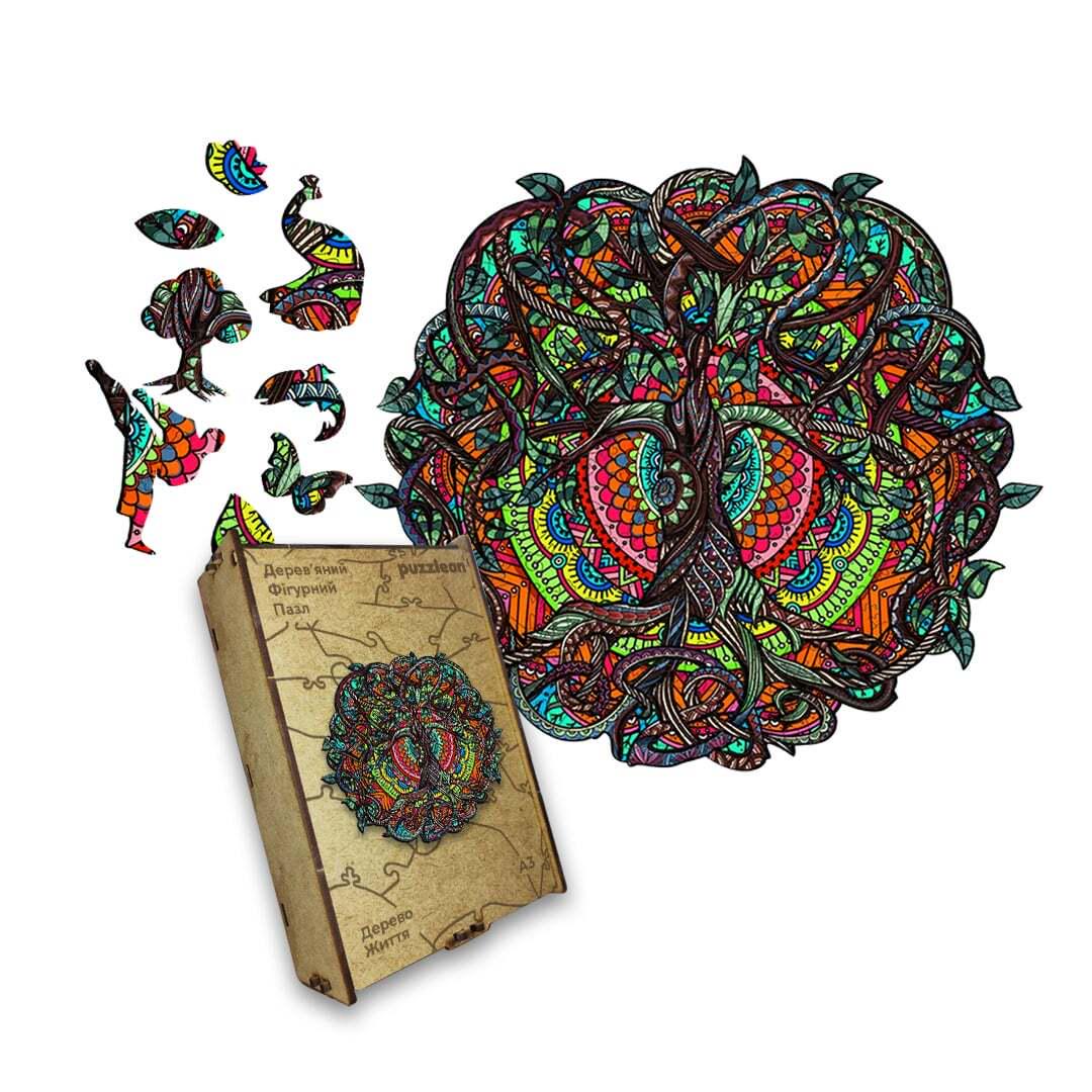 Пазл дерев'яний Дерево Життя А2 дерев'яна коробка 300+ ел. (puzzlean-885-DER-А2) Пазл дерев'яний Дерево Життя А2 дерев'яна коробка 300+ ел. (puzzlean-885-DER-А2)