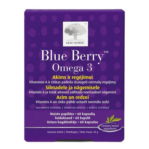 Комплекс профилактики зрения New Nordic Blue Berry Omega 3 60 капс. (000020733) Комплекс профилактики зрения New Nordic Blue Berry Omega 3 60 капс. (000020733)