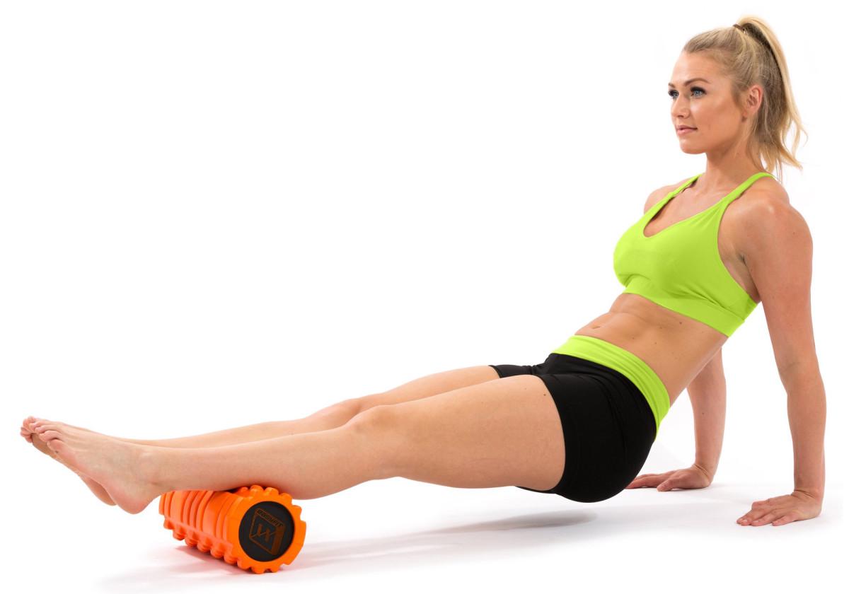 Массажный ролик EasyFit Solid Roller v.1.1s 33 см Оранжевый (EF-2050-Or) - фото 2