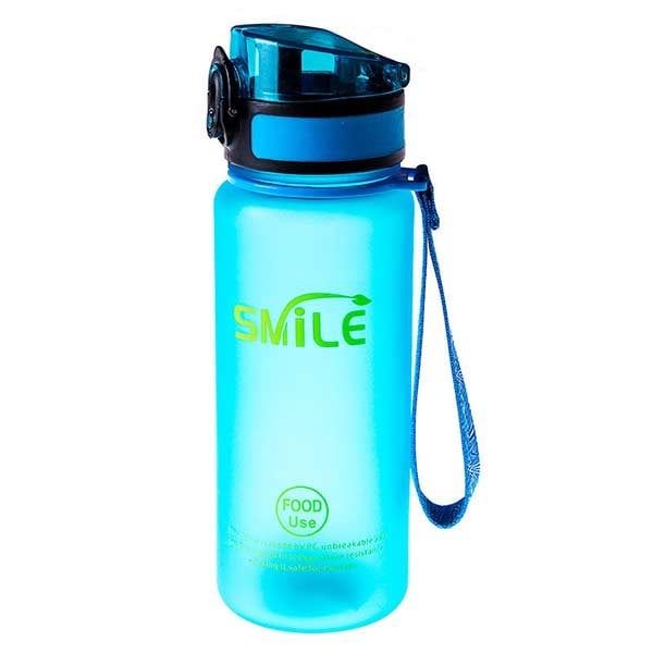 Бутылка Smile 650мл голубой Бутылка Smile 650мл голубой