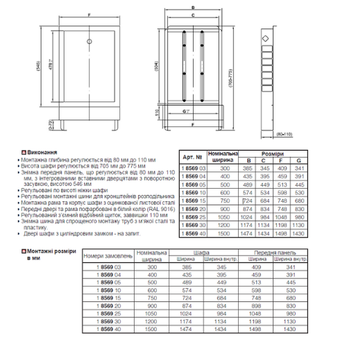 Шафа внутрішня емальована Herz 900 мм - фото 2 Шафа внутрішня емальована Herz 900 мм - фото 2