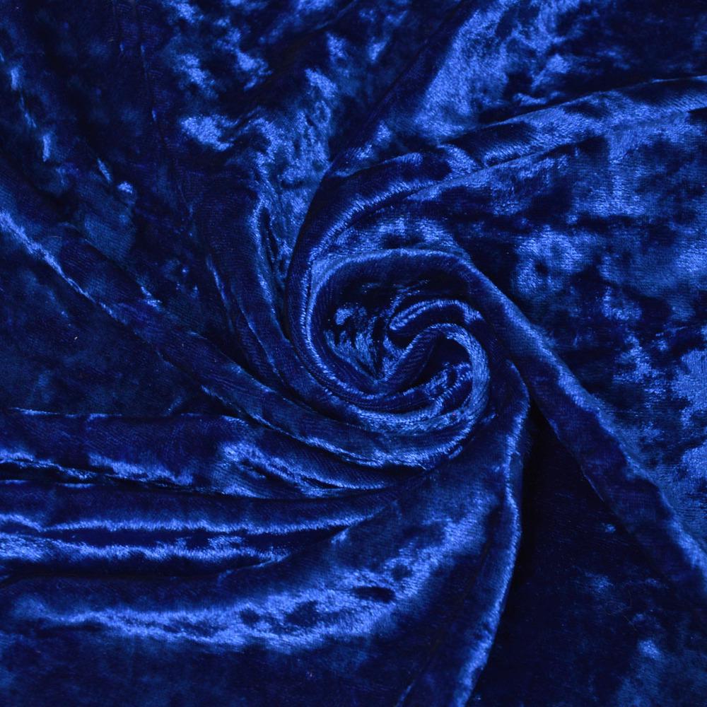 Тканина Оксамит Li V-10 Індіго (19920)