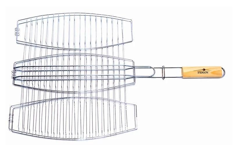 Решетка-гриль Stenson 47986MH-0089 для рыбы тройная 65х40х36 см (51170)