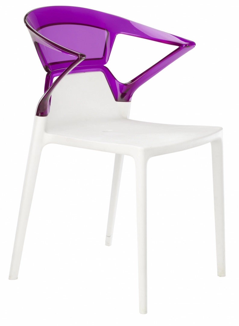 Кресло Litolan Papatya Ego-K Белое сидение Прозрачно-пурпурный (DR002031)