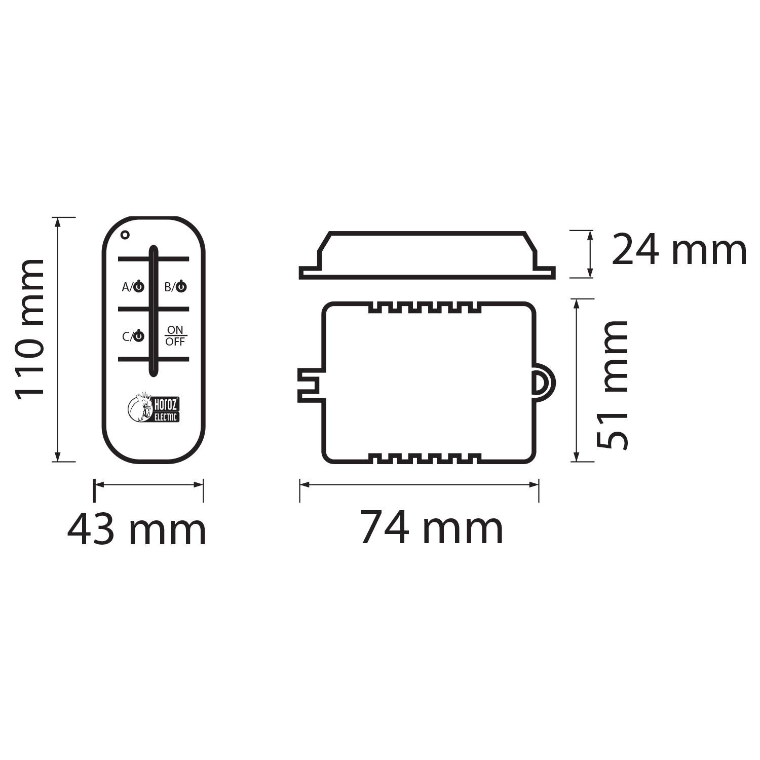 Пульт керування освітленням Horoz Electric Controller-2 max 300W (105-001-0002-011) - фото 2