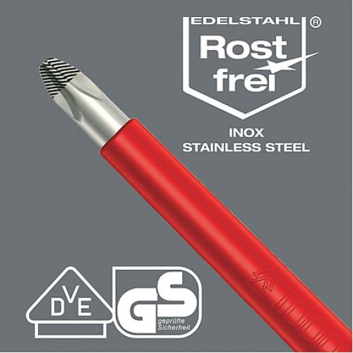 Набор отверток WERA изолированных из нержавеющей стали + подставка 3160 i/7 (SL, PH) (05022728001) - фото 3