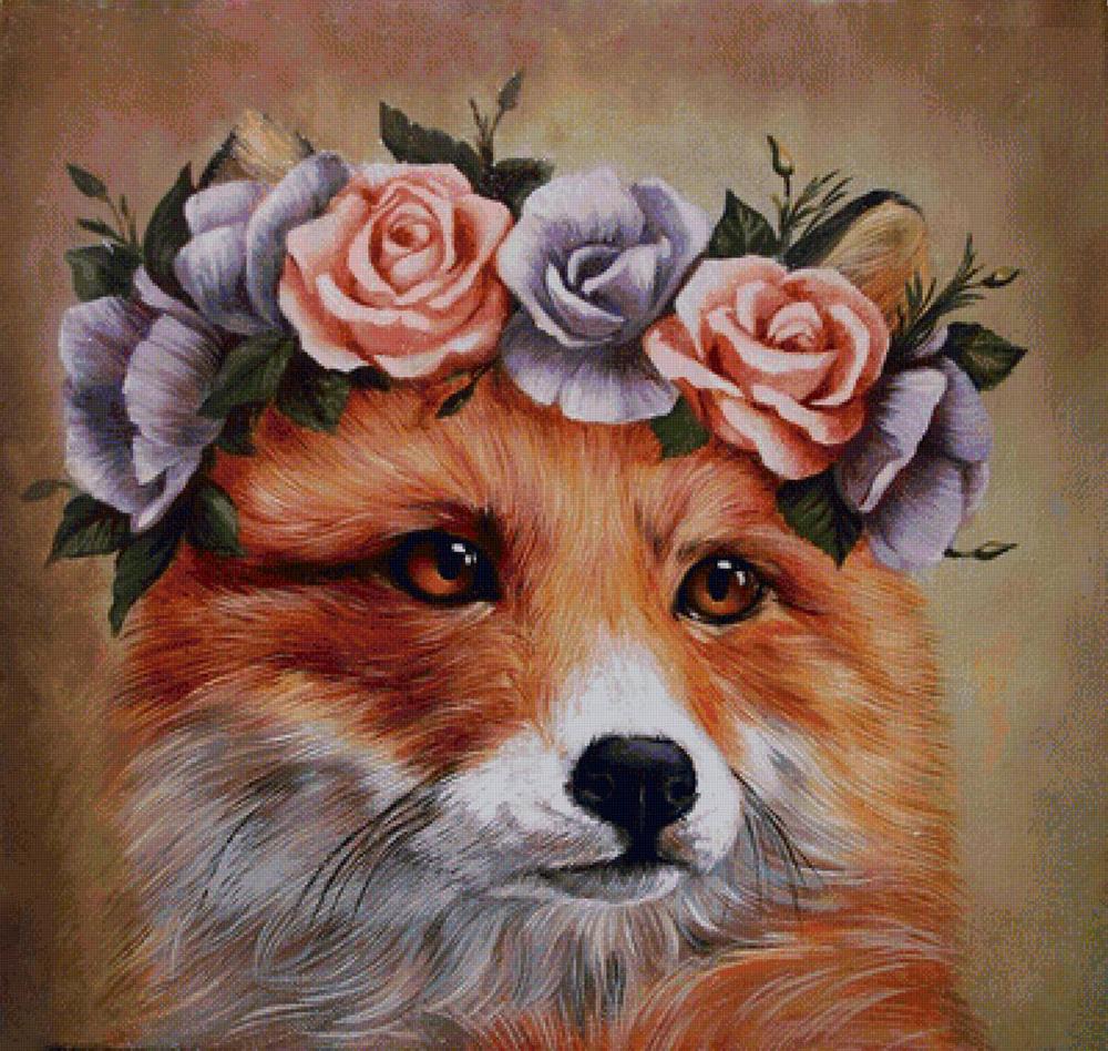 Алмазная Мозаика Emerald Craft Лиса с веночком 30x30 см (23404)