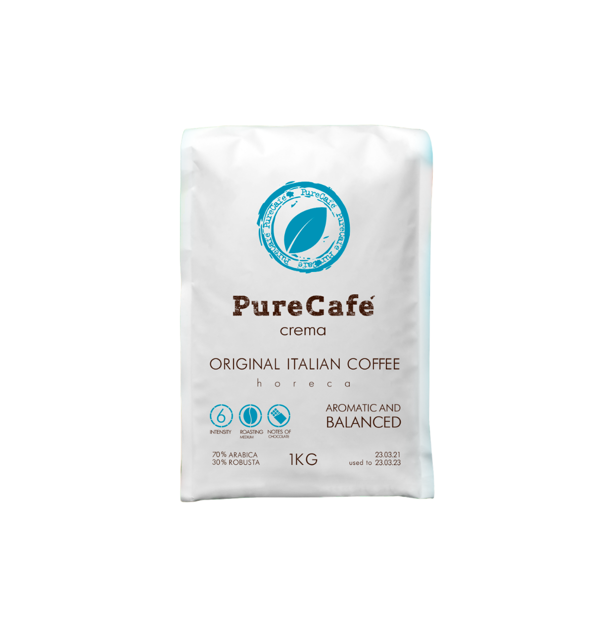 Кава в зернах PureCafe Crema 1 кг