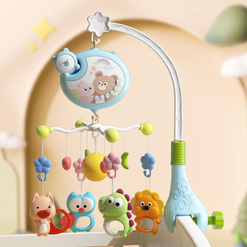 Мобіль музичний 3в1 з нічником проектором та пультом управління Блакитний - фото 3 Мобіль музичний 3в1 з нічником проектором та пультом управління Блакитний - фото 3