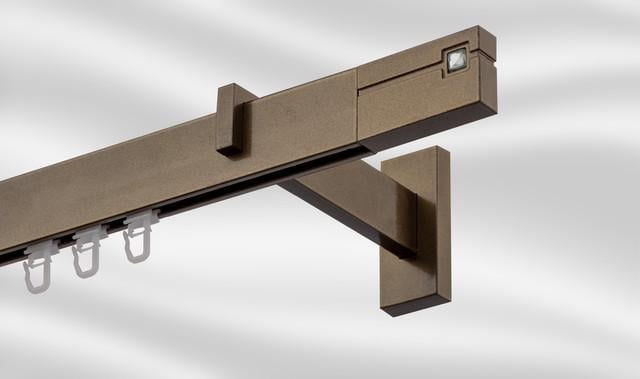 Карниз одинарний Plastidea Фінал Квадро з білим каменем Square Line 160 см Антик