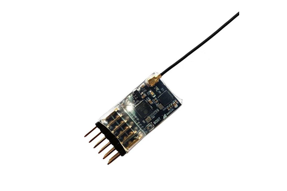 Приемник управления ELRS 2.4GHz BAYCK PWM 5CH CRSF SX1281+ESP8285 с антенной для FPV дронов (00-00025928)