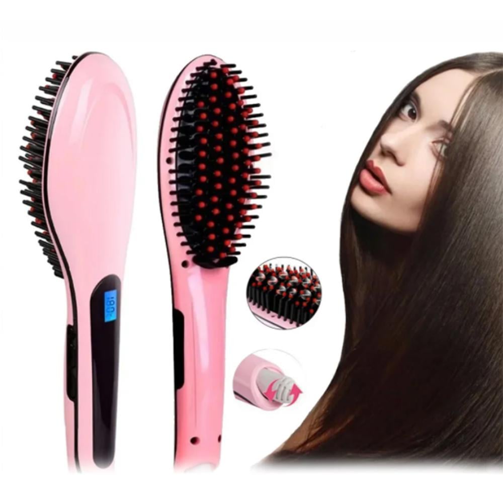 Расческа выпрямитель Fast Hair Straightener Розовый - фото 7