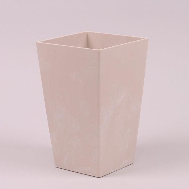 Горшок пластиковый Flora Urbi Square Beton Effect 12х12 см Кремовый (90958)