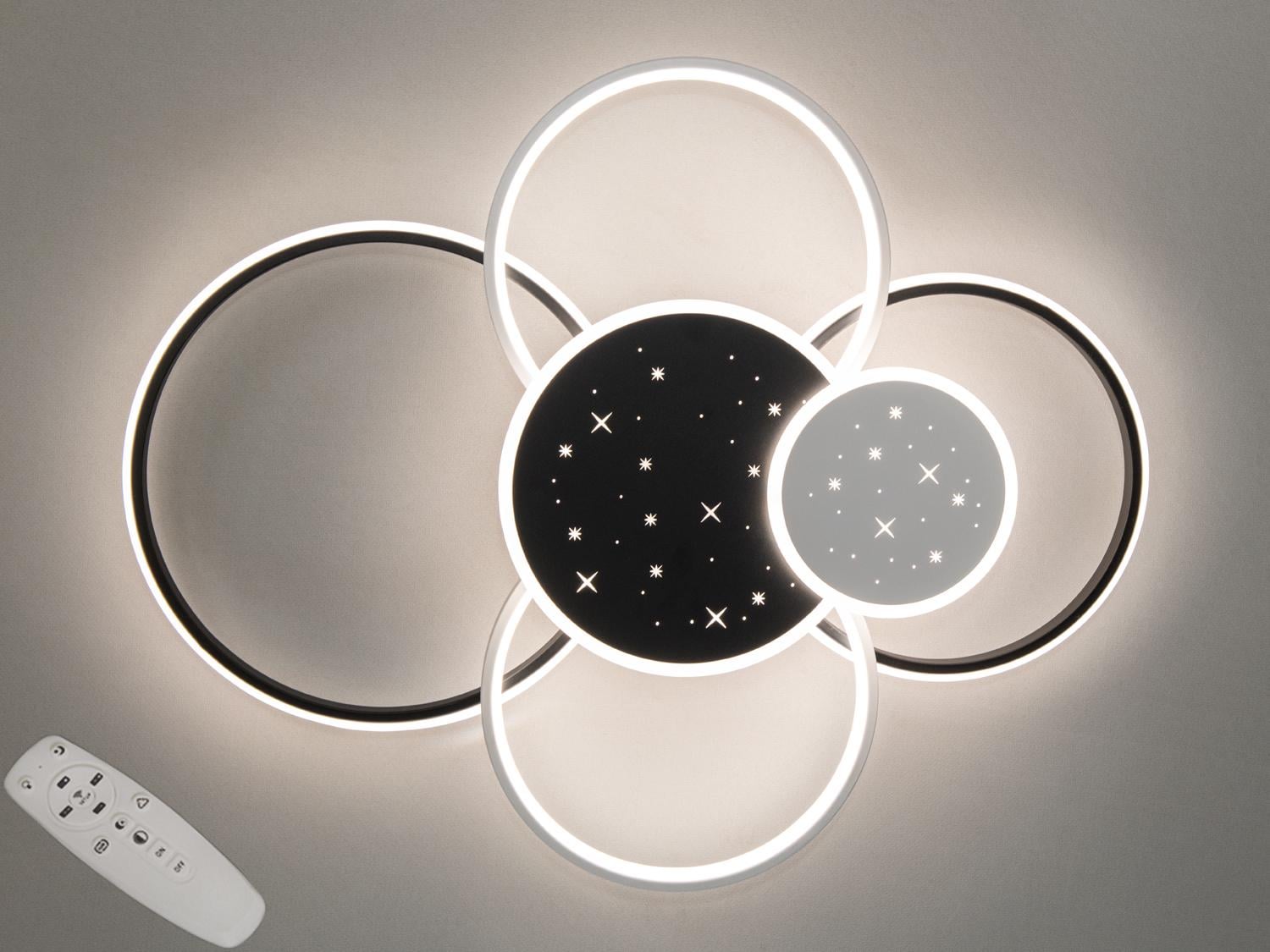 Люстра LED с эффектом звездного неба (2448WH+BK dimmer)