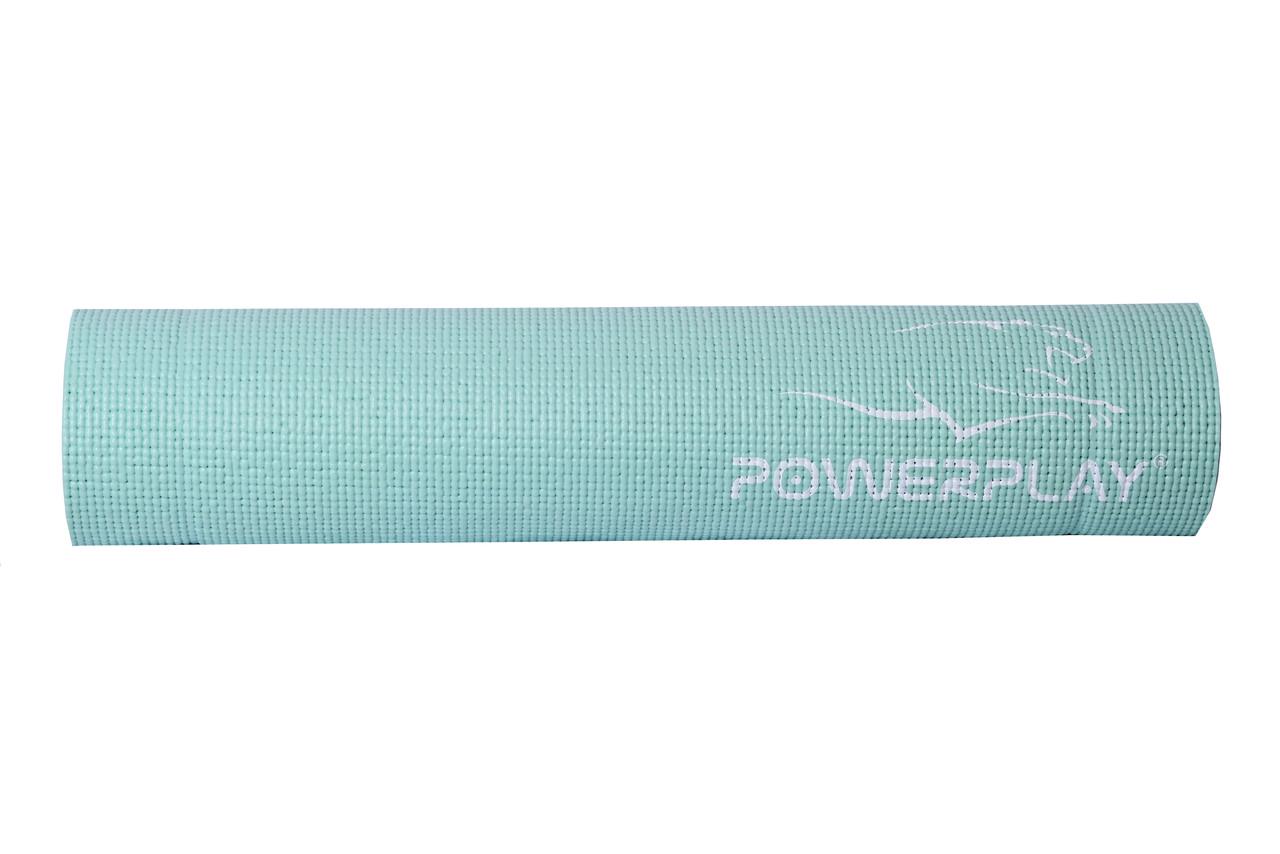 Килимок для йоги та фітнесу PowerPlay 4010 PVC Yoga Mat М'ятний (20176184) - фото 6