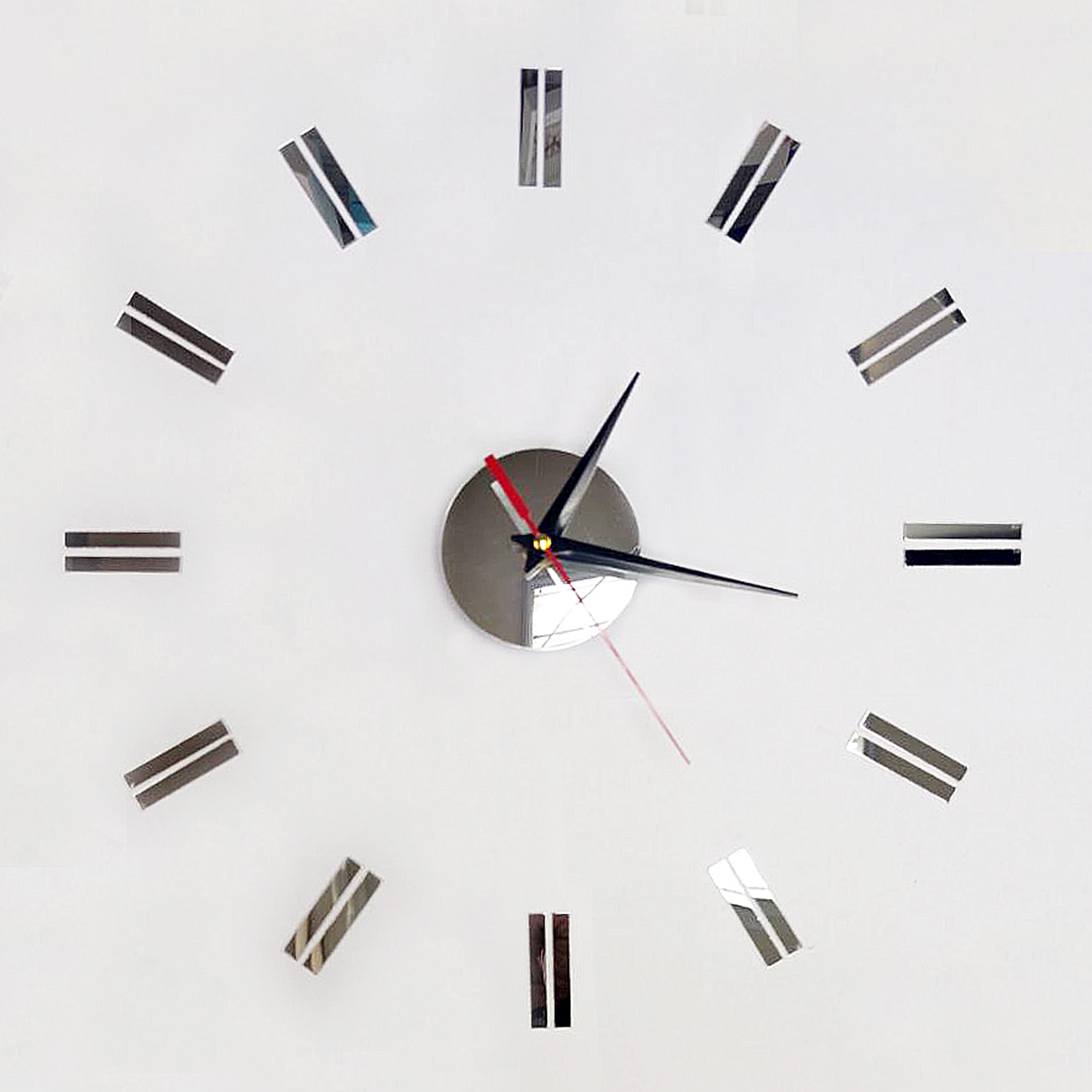 Часы настенные с зеркальным 3D-эффектом Dual стикеры 40х40 см (1013161)