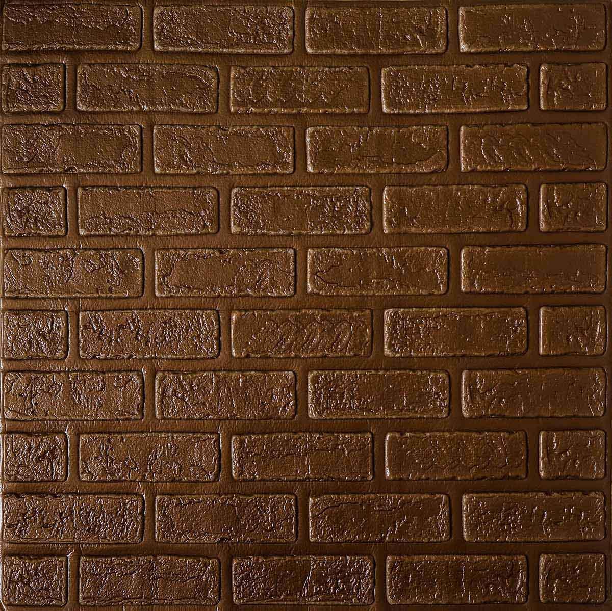 3D-панель самоклейна декоративна Цегла деко 700x700x5 мм Коричневий (578) 3D-панель самоклейна декоративна Цегла деко 700x700x5 мм Коричневий (578)