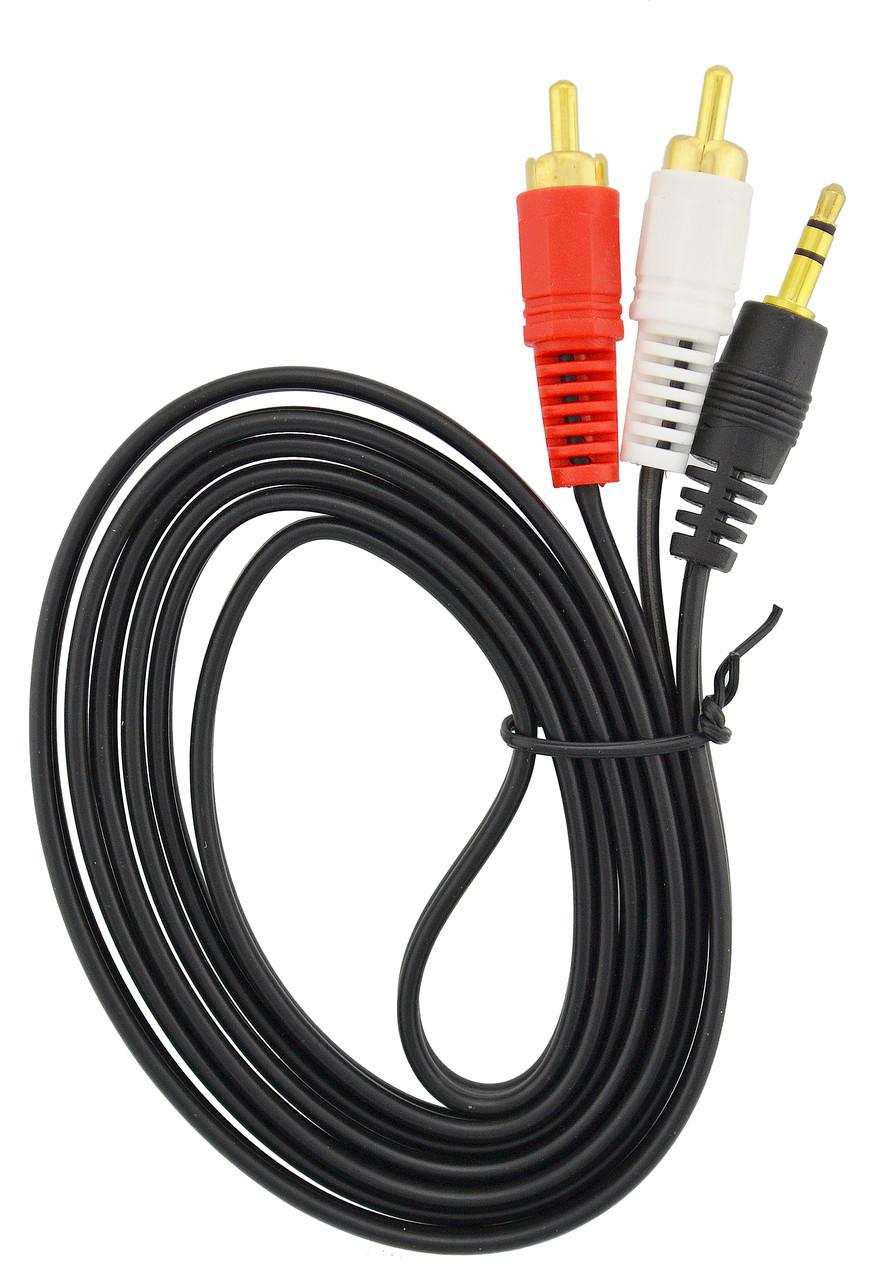 Кабель San Xun 2 RCA-Jack 3,5 мм 1,5 м Black (3_00860)