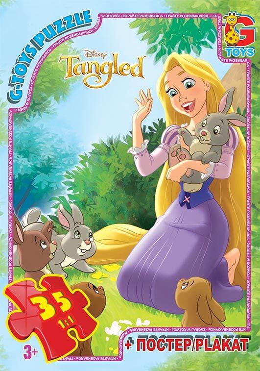 Пазл G Toys Рапунцель 35 элементов с постером в коробке (111667)
